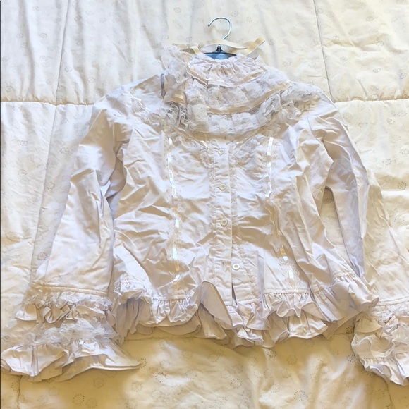 White LOLITA button up blouse - Picture 4 of 5